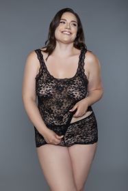 2237 Melina Set (Color: Black, size: 2X)