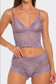 2789 Eye On You 2 Piece Set (Color: Lavender, size: S)