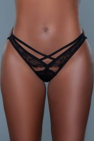 2205 Catch U Later Panty (Color: Black, size: S)