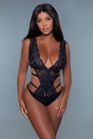 2233 Tatum Bodysuit (Color: Black, size: L)