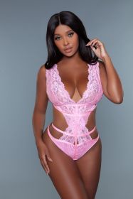 2233 Tatum Bodysuit (Color: Pink, size: L)